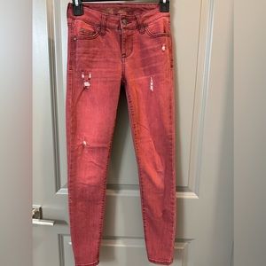 Women mid rise ankle skinny jeans